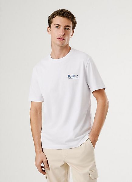 Pepe Jeans T-Shirt MILON TEE mit geripptem Rundhals günstig online kaufen
