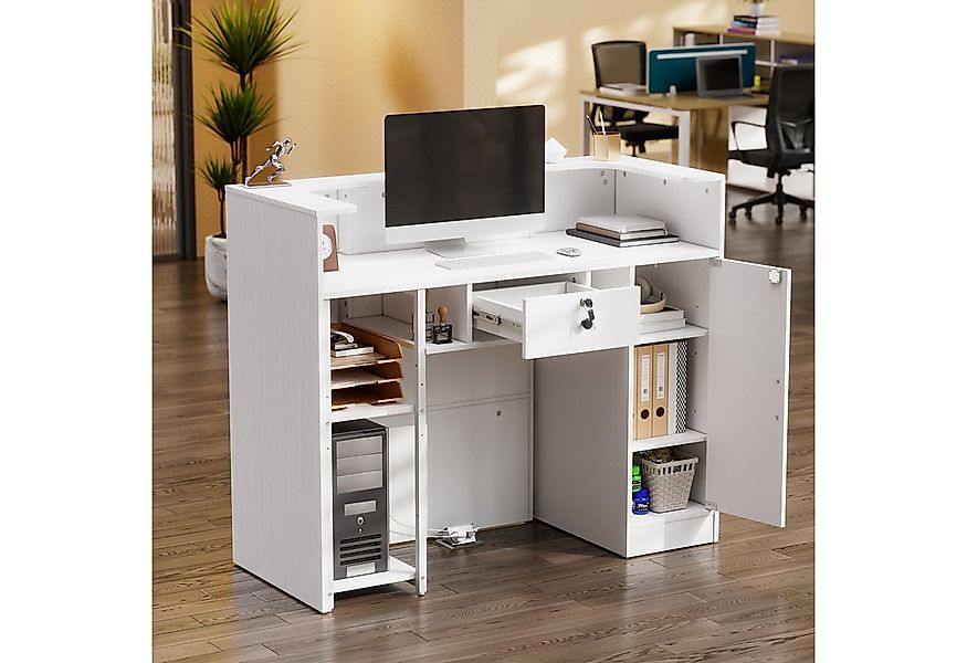 TWSOUL Empfangstheke mit LED, abschließbaren Schubladen und Einlegeböden, 1 günstig online kaufen