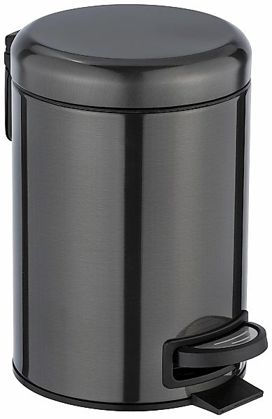 Wenko Kosmetik-Treteimer Leman Metallic-Schwarz 3 l Edelstahl günstig online kaufen