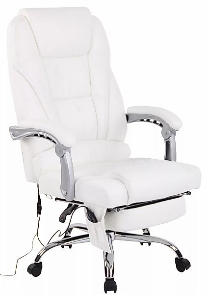 CLP Schreibtischstuhl Pacific Echtleder, Massagefunktion, Fußablage günstig online kaufen
