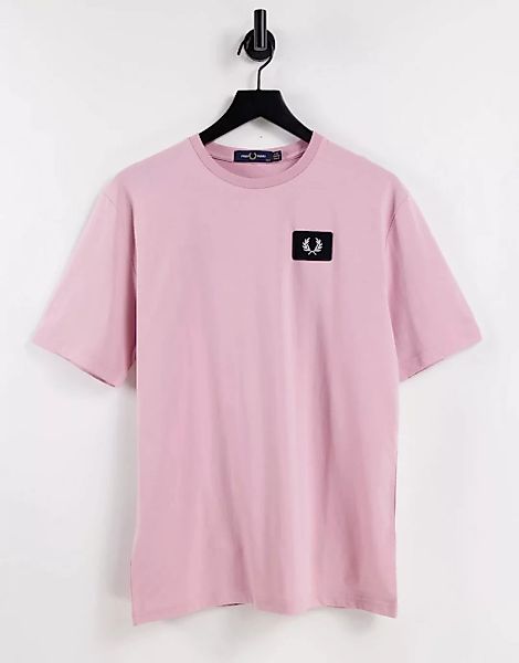 Fred Perry Laurel Wreath – T-Shirt in Rosa mit Rückenprint günstig online kaufen