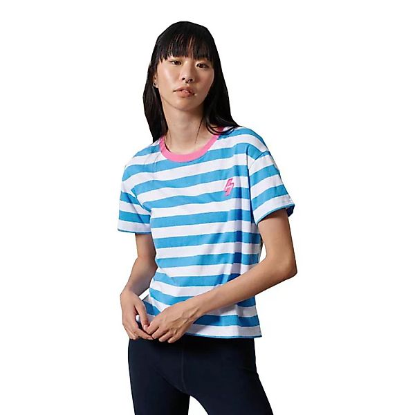 Superdry Sportstyle Boxy Kurzarm T-shirt M Neptune Blue Stripe günstig online kaufen