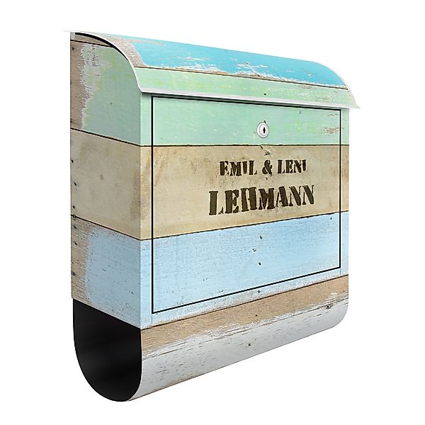 Briefkasten mit eigenem Text Wunschtext Rustic Timber günstig online kaufen