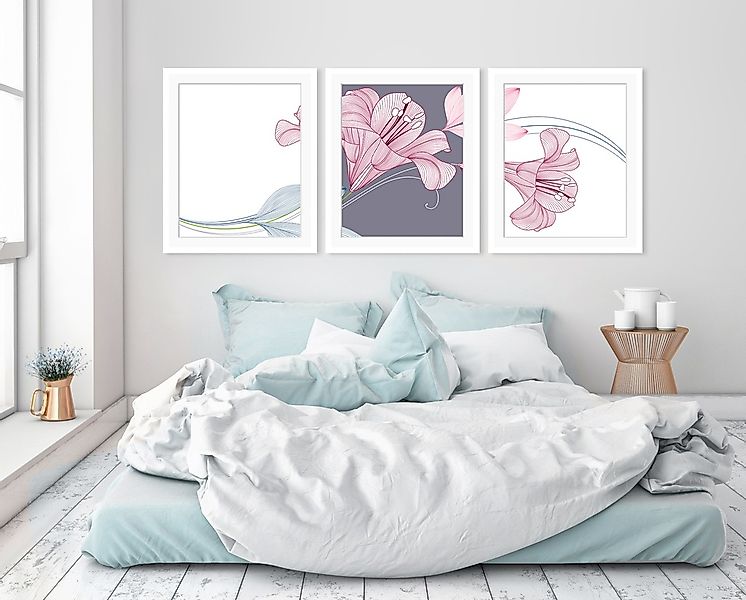 queence Bild "Alma", Blumen, (Set), Blumen, gerahmt günstig online kaufen