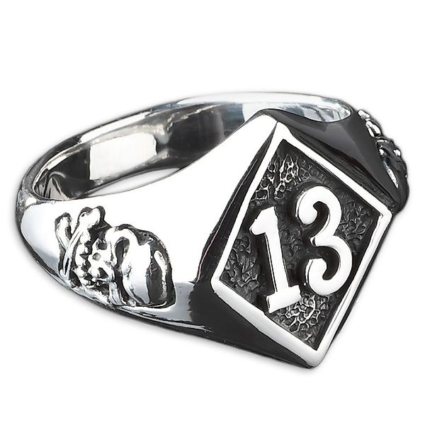 viva-adorno Silberring Herren Ring Lucky Dreizehn günstig online kaufen