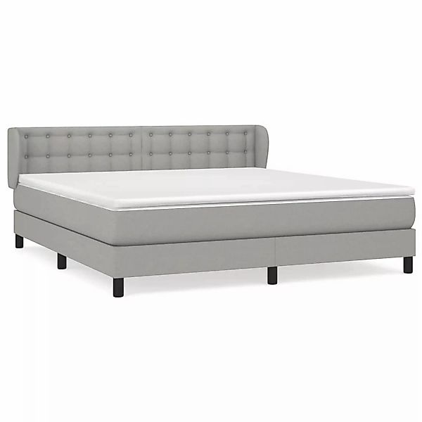vidaXL Boxspringbett mit Matratze Hellgrau 180x200 cm Stoff1399669 günstig online kaufen