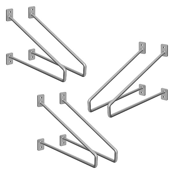 ML-Design 6 Stück Regalhalterung 265 mm Silber aus Stahl Haarnadel Schweben günstig online kaufen