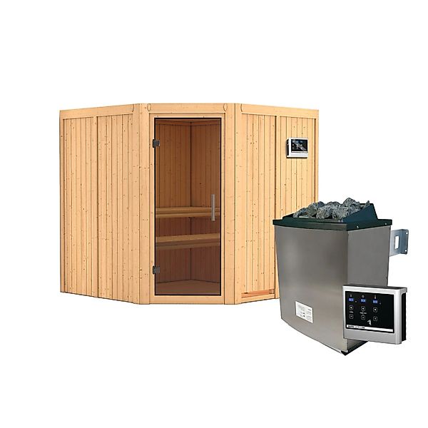 Chillroi Sauna San Rafael SET Naturbelassen mit 9kW Ofen günstig online kaufen