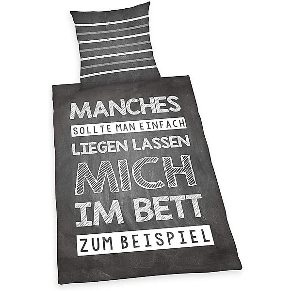 Herding Young Collection Jugendbettwäsche Spruch “Liegen günstig online kaufen