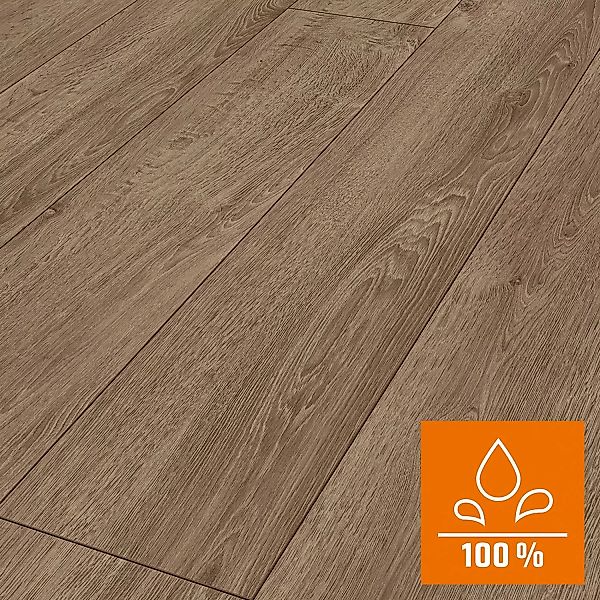Classen Grande XXL Laminat 8 mm Wasserfest Eiche Ashford Braun günstig online kaufen