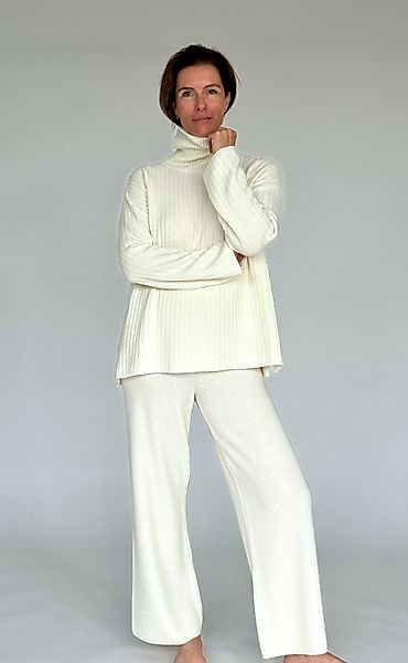 Zuckerwatte Strickhose mit weitem Bein, aus günstig online kaufen