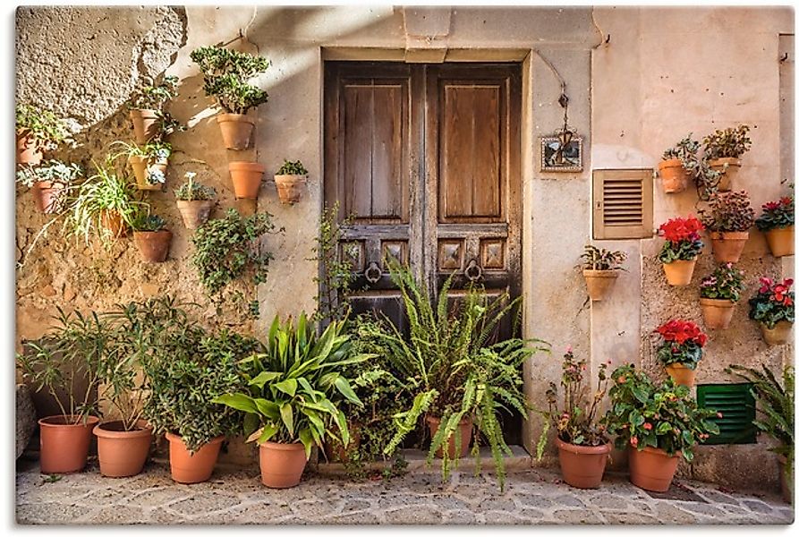 Artland Wandbild "Altstadtgasse Mallorca, Spanien", Pflanzenbilder, (1 St.) günstig online kaufen