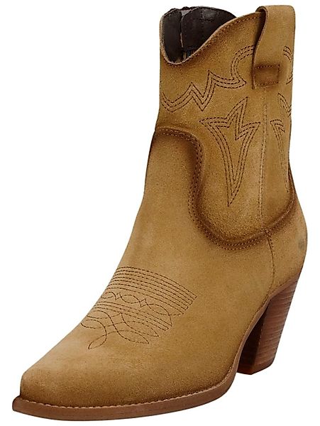 Felmini Stiefelette Veloursleder Cowboy Stiefelette günstig online kaufen