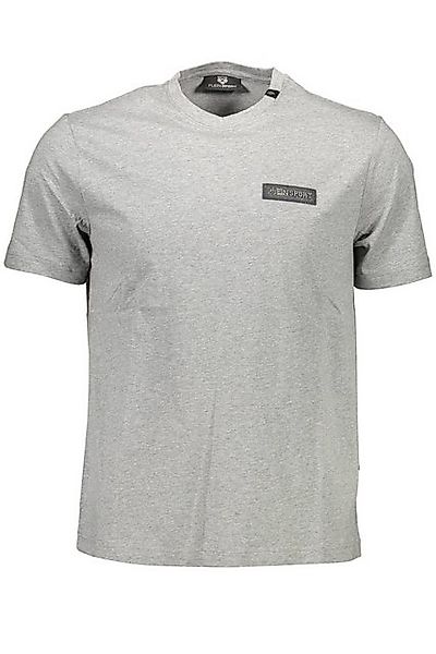 PLEIN SPORT T-Shirt Graues Herren Kurzarm-T-Shirt mit Rückendruck und günstig online kaufen