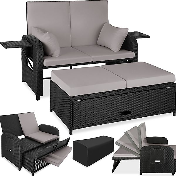 tectake Loungeset Rattan Sofa, (Set, 2-tlg), günstig online kaufen