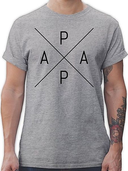 Shirtracer T-Shirt Papa X schwarz Vatertag günstig online kaufen