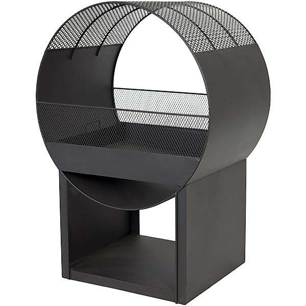 Buschbeck Feuerstelle Porthole, Feuerkorb, Feuerschale schwarz, günstig online kaufen