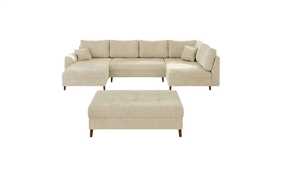 S-STYLE Wohnlandschaft mit Hocker  Trygve ¦ beige ¦ Maße (cm): B: 310 H: 81 günstig online kaufen
