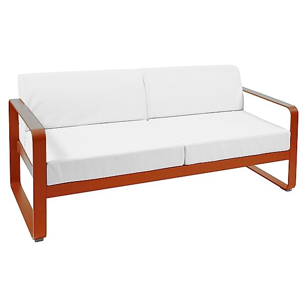 Bellevie Lounge-Sofa 2-Sitzer E2 Kandierte Orange 81 Grauweiß günstig online kaufen