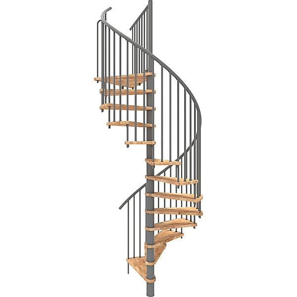 Minka Spindeltreppe  Spiral Smart Grau Geschosshöhe bis 305 cm günstig online kaufen