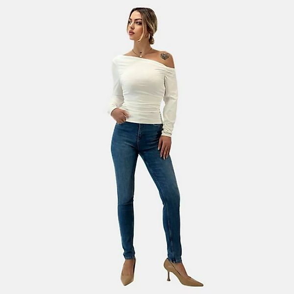 Elara Klassische Bluse Elara Damen Oberteil Off Shoulder (1-tlg) günstig online kaufen