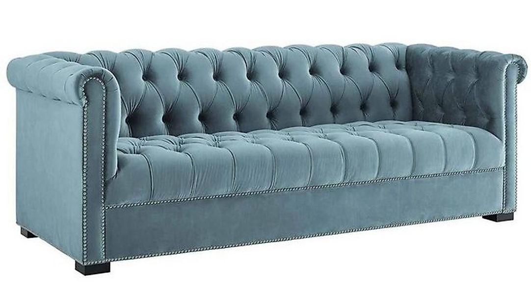 Xlmoebel Sofa Neu Chesterfield Sofa in modernem grauem Dreisitzer-Design, H günstig online kaufen