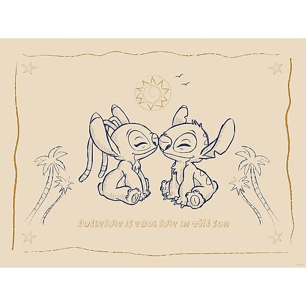 Komar Wandbild Disney Lilo and Stitch Your Day in the Sun 40 cm x 30 cm günstig online kaufen