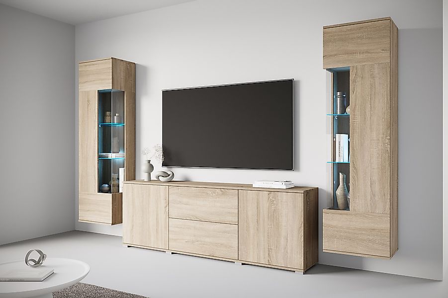 INOSIGN Wohnwand KENIA, (Komplett-Set, 3-St), Vitrinen günstig online kaufen