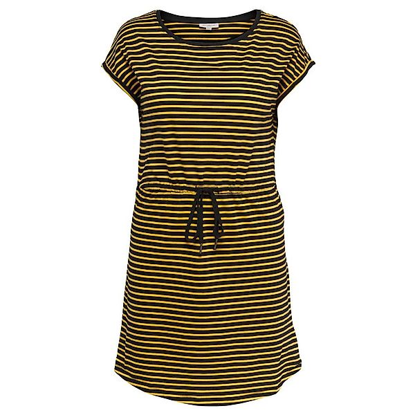 Only April Kurzarm Kurzes Kleid XL Black / Stripes Double Yolk Yellow günstig online kaufen