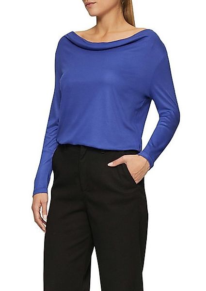 s.Oliver BLACK LABEL Langarmshirt mit Wasserfall günstig online kaufen