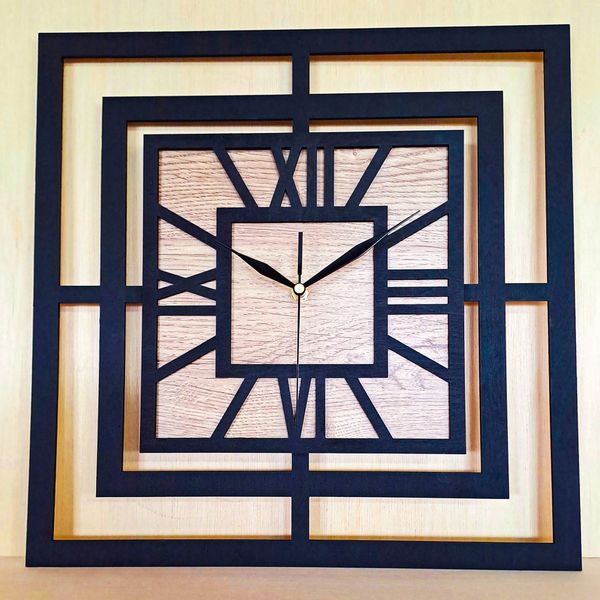 ORNAMENTI Wanduhr Grosse, moderne, geometrisch, Holz, günstig online kaufen