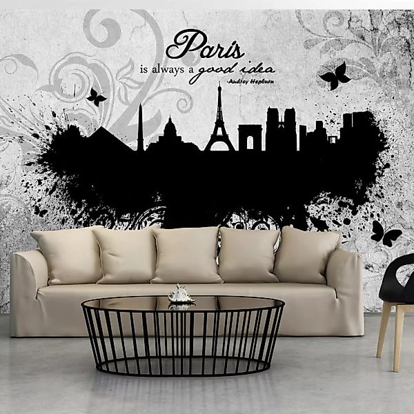 Fototapete - Paris Is Always A Good Idea - Black And White günstig online kaufen