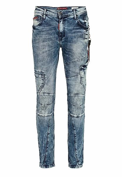 Cipo & Baxx Slim-fit-Jeans "Jeans" mit Zierstichen und Taschendetails, CD-4 günstig online kaufen