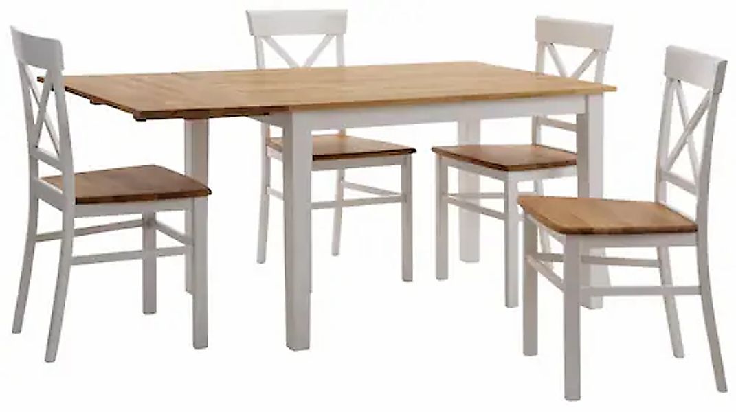 Home affaire Esstisch »Samba«, Breite 120 cm, mit ausklappbarer Tischplatte günstig online kaufen