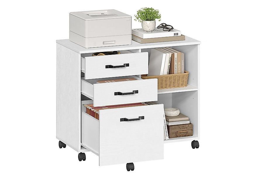 VASAGLE Aktenschrank Rollcontainer, mit Rollen nd 3 Schubladen günstig online kaufen