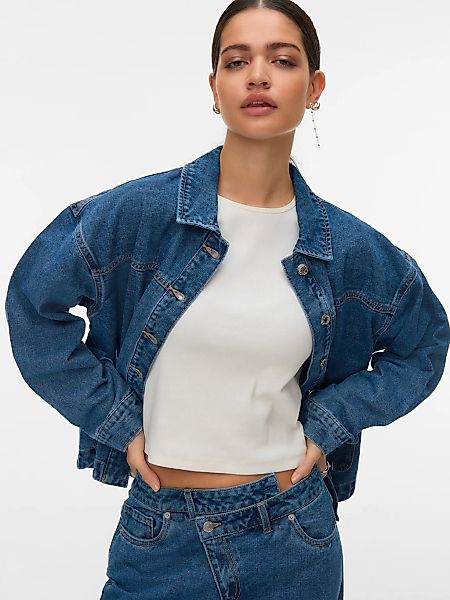 Vero Moda Jeansjacke "VMJAMIE LS DENIM SHACKET MIX NOOS" Baumwollmischung günstig online kaufen