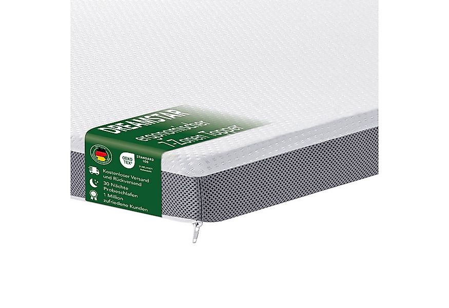 Dreamstar, Topper 7-Zonen Matratzentopper mit Gel-Memory- & Komfortschicht, günstig online kaufen