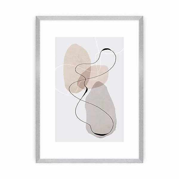 Poster Abstract Lines I, 40 x 50 cm , Ramka: Srebrna günstig online kaufen