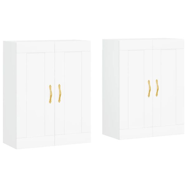 vidaXL Wandschränke 2 Stk Weiß Holzwerkstoff 3198049 günstig online kaufen
