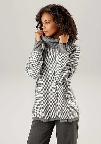 Aniston CASUAL Strickpullover im Karo-Dessin mit günstig online kaufen