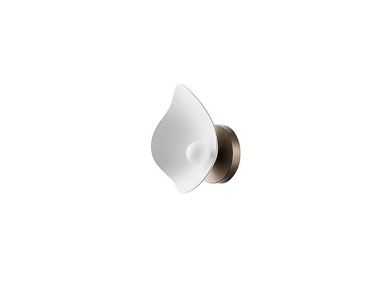 LED-Wandlampe Florii 1, Höhe 22 cm, bronze dunkel/weiß Glas günstig online kaufen