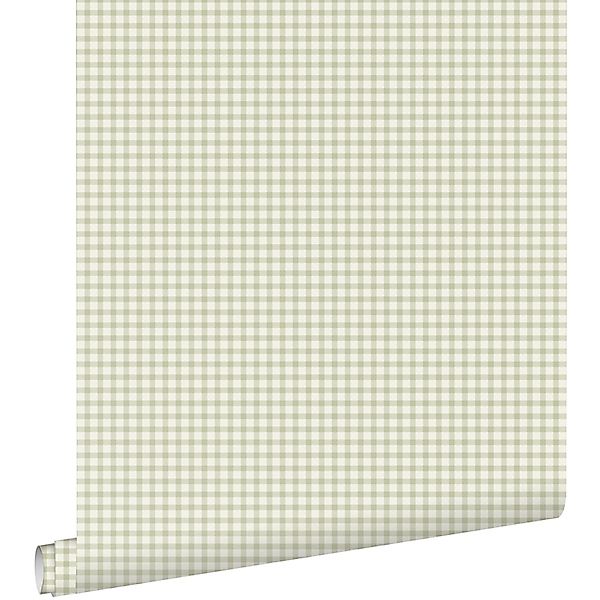 ESTAhome Tapete Karomuster Graugrün 50 x 900 cm günstig online kaufen