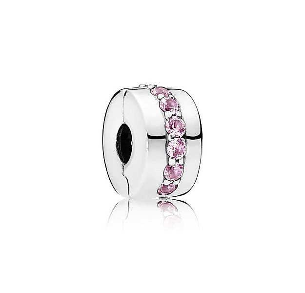 Pandora Bead 791972PCZ Clip Charm Rosafarbene Funkelnde Linie günstig online kaufen