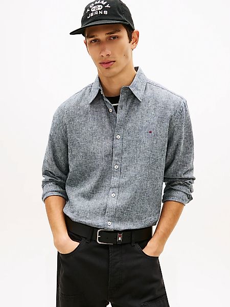 Tommy Jeans Langarmhemd "TJM REGULAR FIT LINEN BLEND" günstig online kaufen