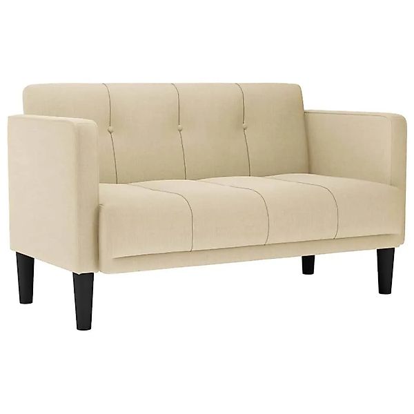 vidaXL Zweisitzer-Sofa Creme 111 cm Stoff 4100565 günstig online kaufen