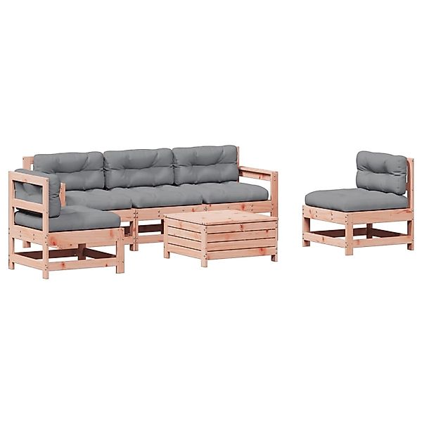 vidaXL 6-Tlg Garten-Lounge-Set mit Kissen Massivholz Douglasie 3250734 günstig online kaufen