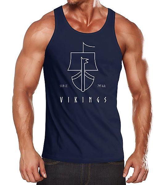 Neverless Tanktop Herren Tanktop Wikinger Schiff günstig online kaufen