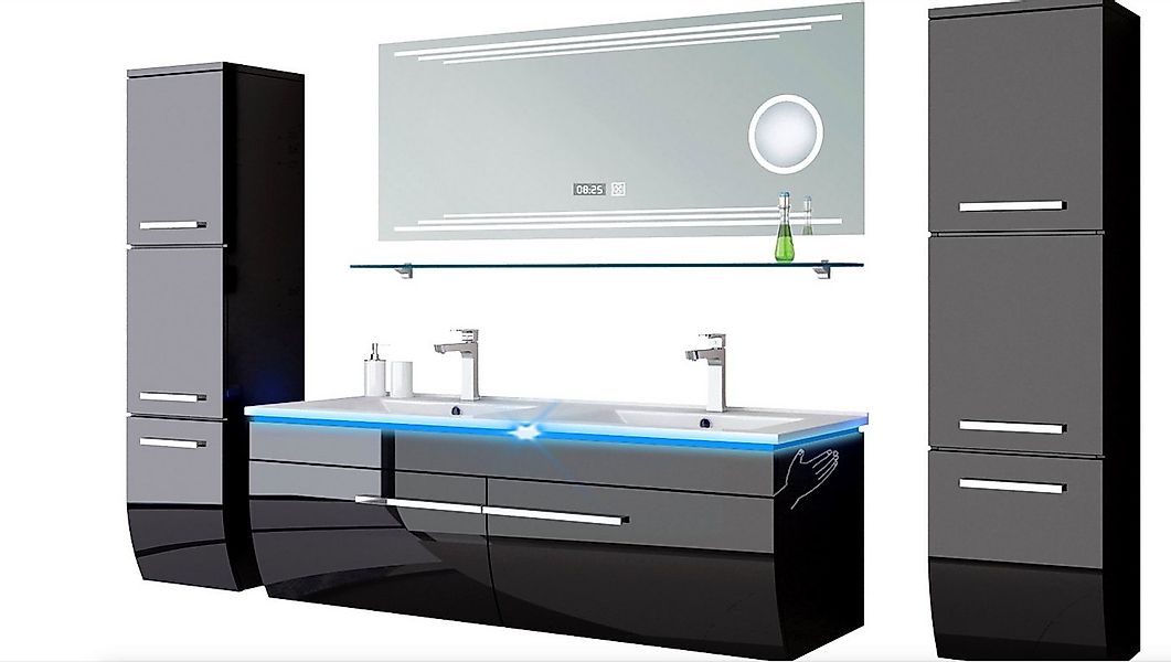 Homeline Badmöbel-Set Doppelwaschtisch mit unterschrank Badmöbel Set montie günstig online kaufen