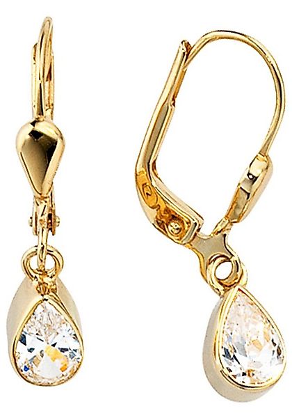 JOBO Paar Ohrhänger, Tropfen 333 Gold mit Zirkonia günstig online kaufen