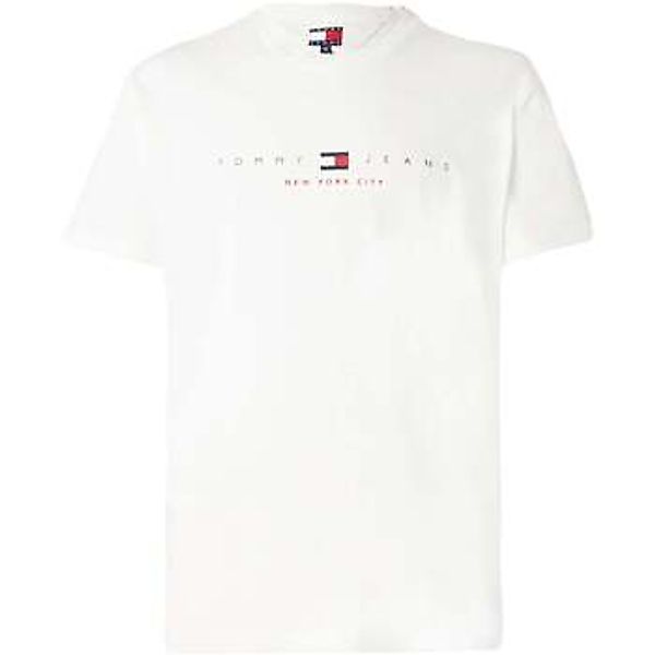 Tommy Jeans  T-Shirt Flag Linear T-Shirt Ecru günstig online kaufen